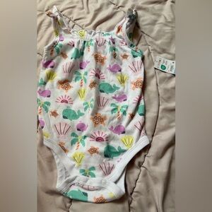 Garanimals Pastel Sea Creatures Baby Onesie - Mint, Lavender, Peach, Pink